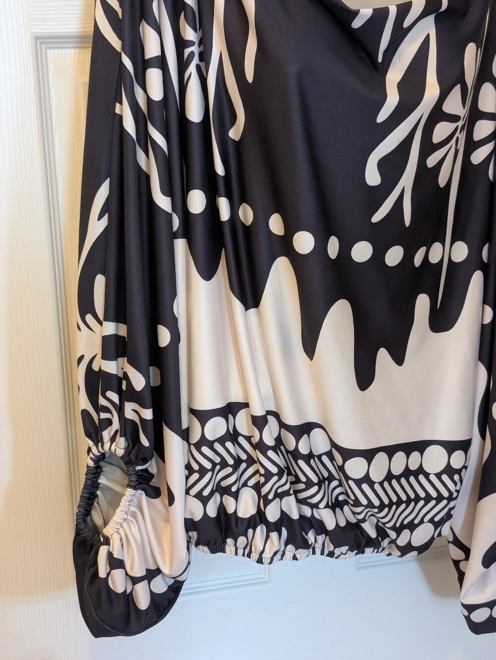 Tropical Resort 2 Piece Maxi Skirt Set Black White Boho Coastal Chic XL Chicme - Picture 12 of 16